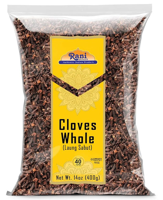 Rani Cloves Whole (Laung) 14oz (400g) Great for Food, Tea, Pomander Balls and Potpourri, Hand Selected, Spice ~ All Natural | NON-GMO | Kosher | Vegan | Gluten Friendly | Indian Origin