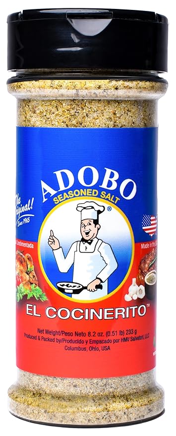 Adobo El Cocinerito | Seasoned Salt Blend | Crafted with Premium Ingredients | Additive-free | Ideal for All Culinary Needs (8.2 oz)