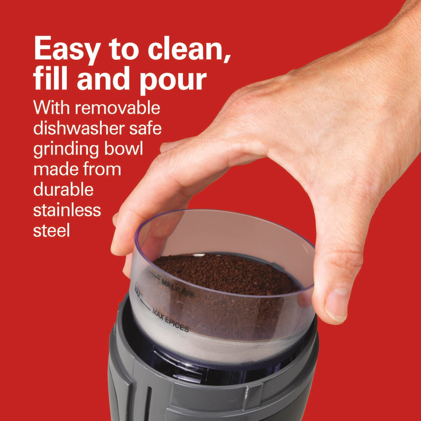 Hamilton Beach Fresh Grind Electric Coffee Grinder For Up To 12 Cups