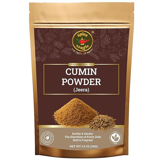 Spice Magic Cumin Powder (Jeera Powder) ~ 100% Pure, Aromatic & Natural I Gluten-Free I Non-GMO I Indian Origin (3.5oz (100 g) 100% Natural