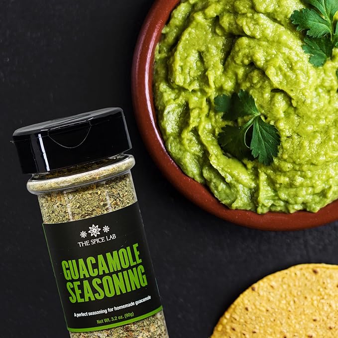 The Spice Lab Guacamole Mix Seasoning for Avocado - Shaker Jar - Perfect for Your Guacamole Seasoning Chip Dip or With Tacos and Nachos or Avocado Toast Seasoning - All Natural and Keto Friendly