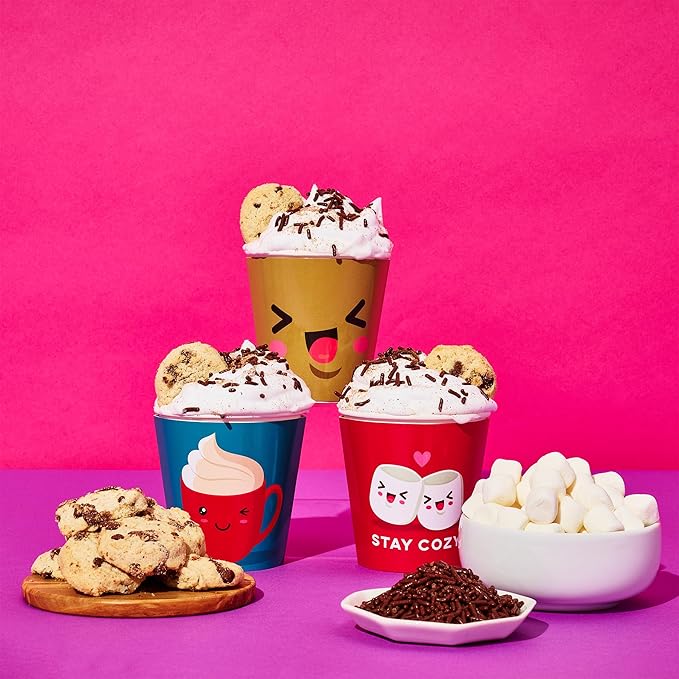 BomBombs, Mini Hot Cocoa Bar, Includes 12 Mini Servings of Gourmet Hot Chocolate Mix in 4 Fun Flavors with Toppings and Hot Cocoa Cups