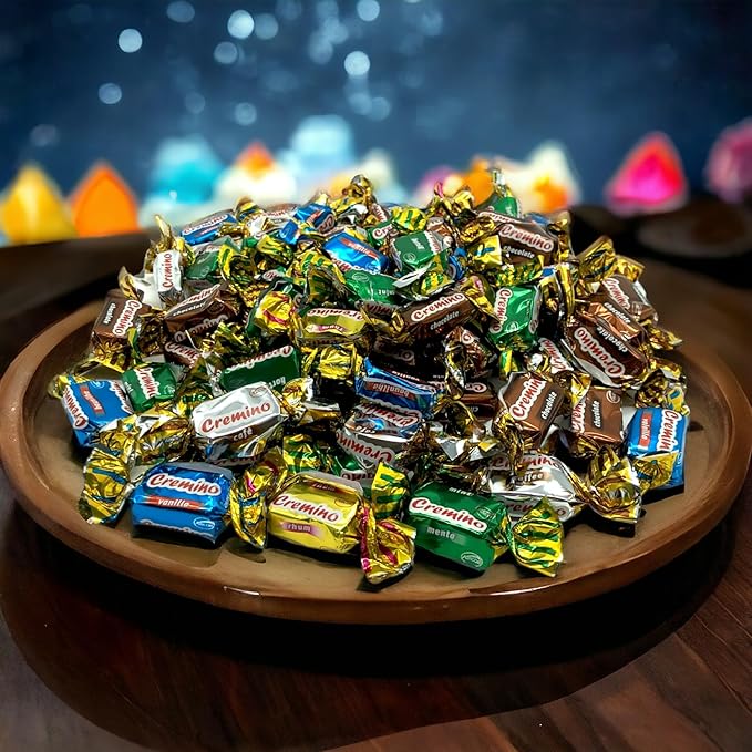 Assorted Toffee Chews-1.5 lbs Chewy Toffee Candy-Individually Wrapped Assortment of Delicious and Flavorful Vanilla, Chocolate, Coffee, Rum, and Mint Flavors(24 oz)