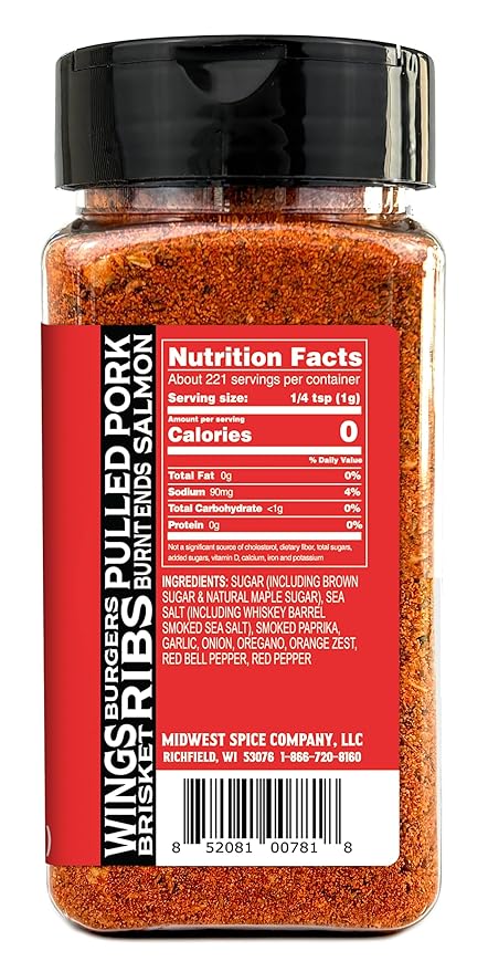 Craft Spice Blends Whiskey Maple Smoke Rub | All Purpose Rub/Seasoning | Smokehouse Specialty Rub - Dry Rub for Smoking, Grilling, Roasting | Great on Beef, Pork, Chicken, Salmon