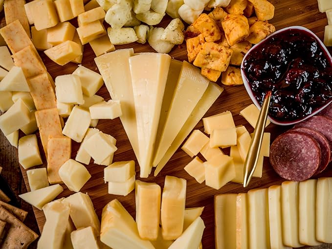 Cheese Bros "Cheese and Thank You" Gift Box | Fresh from Wisconsin | Featuring Dill Havarti, assorted Gouda, Gruyere, Smoked Cheddar and Fratello Italian blend | Food Gifting Idea