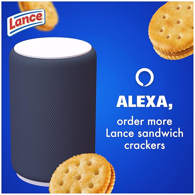 Lance Sandwich Crackers, Malt with Peanut Butter, 10 Individually Wrapped Packs, 6 Sandwiches Each