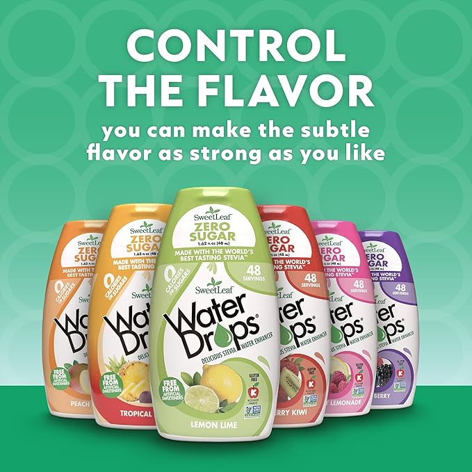SweetLeaf Water Flavoring Drops - Stevia Water Enhancer, Sugar Free, Zero Calorie Water Additive