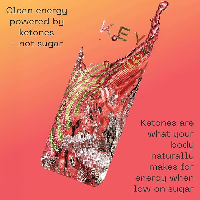 KEY Ketone Energy Drink - Sugar Free and All Natural from Ketones for Long Lasting Energy and optimal Green Tea Caffeine and L-Theanine for Mental Focus to Perform, Variety Pack (Pack of 12)