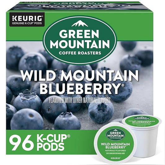 Green Mountain Coffee Roasters Wild Mountain Blueberry Keurig Single-Serve K-Cup pods, Light Roast Coffee, 96 Count