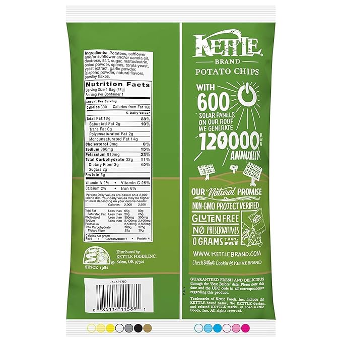 Kettle Brand Jalapeno Chips, 2-ounces (Pack of24)