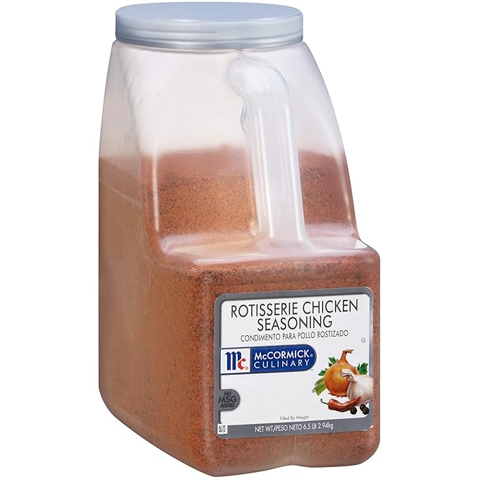 McCormick Culinary Rotisserie Chicken Seasoning, 6.5 lb (Pack of 3) - Three 6.5 Pound Containers of Rotisserie Chicken Seasoning Rub for Poultry Dishes, Best for Restaurant Use