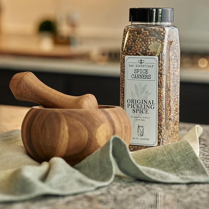 Spice Canners by Raw Essentials Original Pickling Spice ??Bold, Zesty Blend for Homemade Pickles & Brines ??Ideal for Cucumbers, Carrots & Green Beans ??Non-GMO, Gluten-Free, Vegan, Paleo ??14 oz