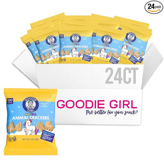 Goodie Girl Magical Animal Crackers Snack Packs – Gluten Free, Peanut Free, Dairy Free, Egg Free – 120 Calories Each – 24 Individual Packs