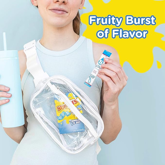 Starburst Singles To Go Powdered Drink Mix, Blue Raspberry, 6 Count (Pack of 12) - 72 Total Servings), Sugar-Free Drink Powder, Just Add Water,