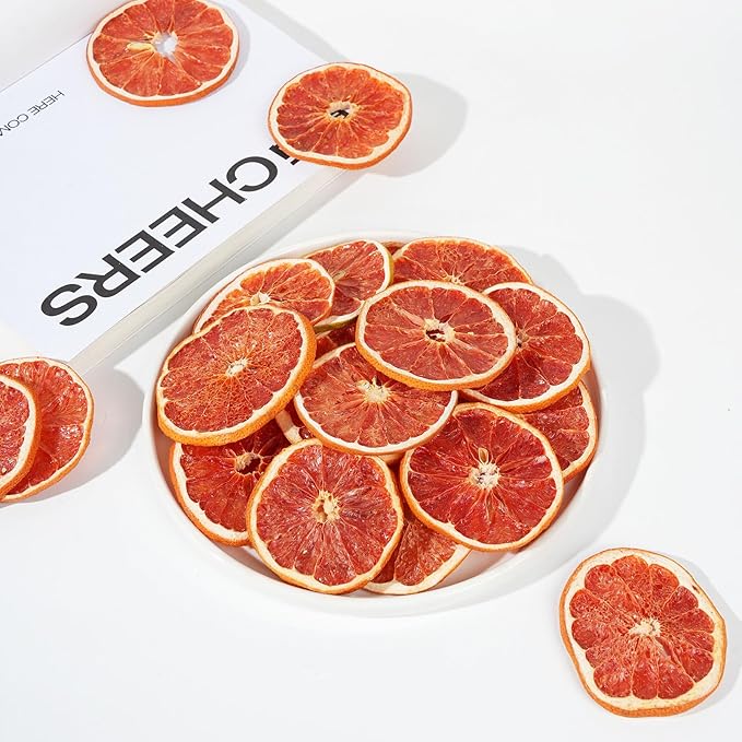 Dried Grapefruit Slices, Dehydrated Grapefruit Slices for Cocktails Decoration/Fruit Tea/Baking/Garland/Crafts,100% Natural No Additives No Sugar Added (3OZ/85g)