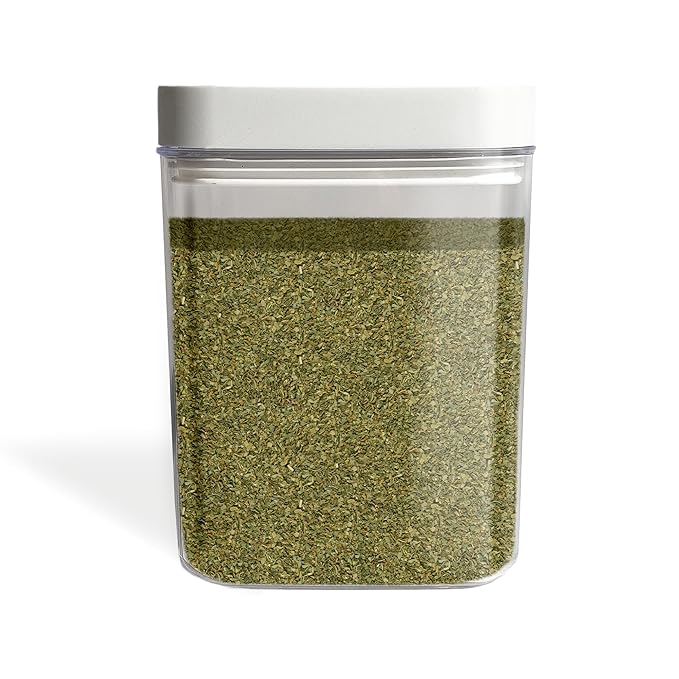 Minimalist Basil Leaves, 4 oz, Cut & Sifted, Aromatic Cooking Herb, Reusable Packaging