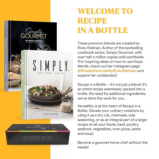 Bistro Bourbon Seasoning Rub ??Sweet, Smoky, & Savory Blend for Beef, Chicken & Fish ??Recipe in a Bottle ??6.2 oz