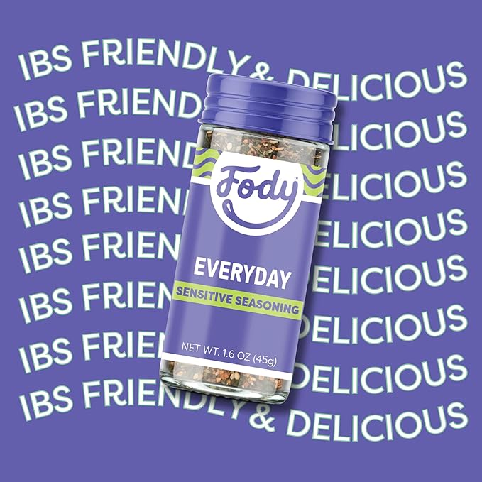 Fody Foods Everyday Seasoning, 1.6 Oz, Garlic and Onion Free, Low FODMAP Certified, Gut & IBS Friendly, Vegan, Non-GMO, Gluten Free, Keto Friendly