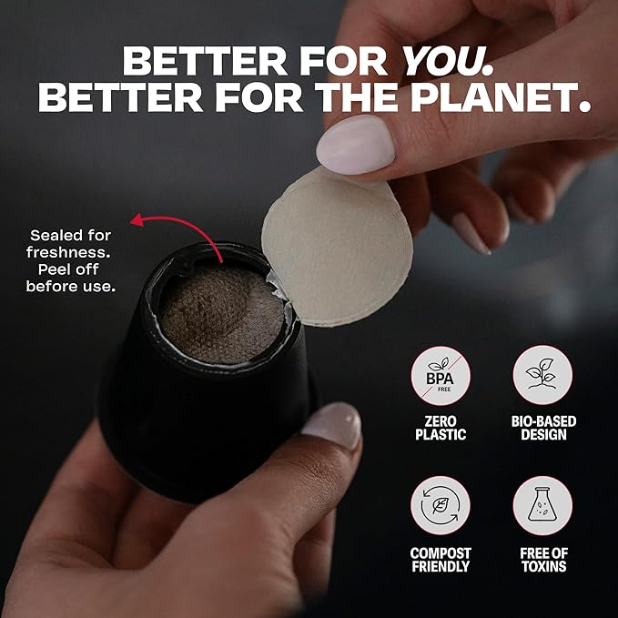 Danger Coffee by Dave Asprey, Remineralized, Mold Free & Lab Tested Compostable Pods | Medium Roast 12 Pods