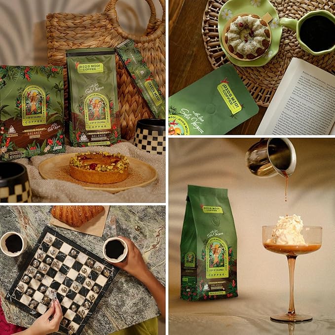 Dios Mio Coffee by Sofia Vergara, Medium Roast, Whole Bean Premium Colombian Coffee, 12 Ounce Bag (Pack of 2)