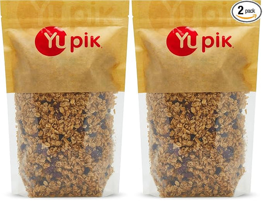 Yupik Granola Cereal, Chunky Berry Patch, 2.2 lb, a granola mix of oats, currants, cranberries, and honey (Pack of 2)