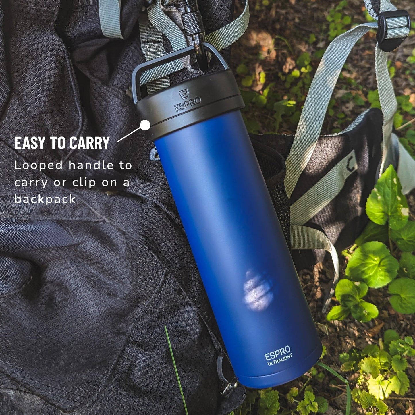 ESPRO Go P0 Ultralight French Press Coffee Maker for Travel, Vacuum Insulated Stainless Steel, 16