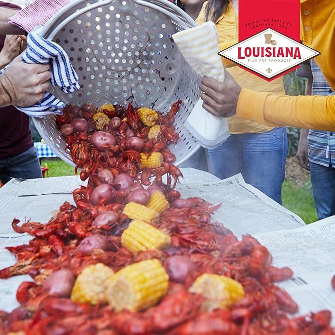 Louisiana Fish Fry Products Crawfish, Shrimp & Crab Concentrated Liquid Boil Seasoning - Spicy & Delicious Seafood Complete Seasoning - Low Salt Cajun Seasoning 16 oz (Pack of 1 Bottle)