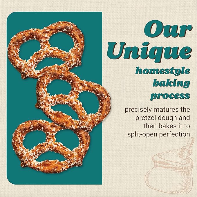 Unique Snacks Multi-Grain Splits Pretzel, Delicious Homestyle Baked Snack Bag, Vegan, OU Kosher, and Non-GMO Food, No Artificial Flavor, 11 Oz. Bag, Pack of 12