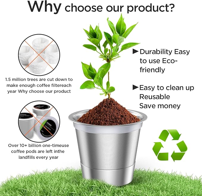 Reusable k Cups for keurig 2.0 1.0,Universal stainless steel Refillable k Cups Filter Use for Keurig all most of coffee Makers brewers(4pack)??,<div>