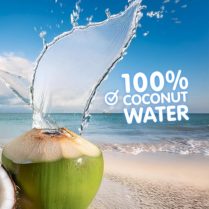 Jans 100% Pure Coconut Water with Real Pulp (12-Pack 16.57 Fl Oz) - No Sugar Added, Non-GMO, Optimal Hydration Natural Electrolytes - Agua de Coco Pulpa Bulk