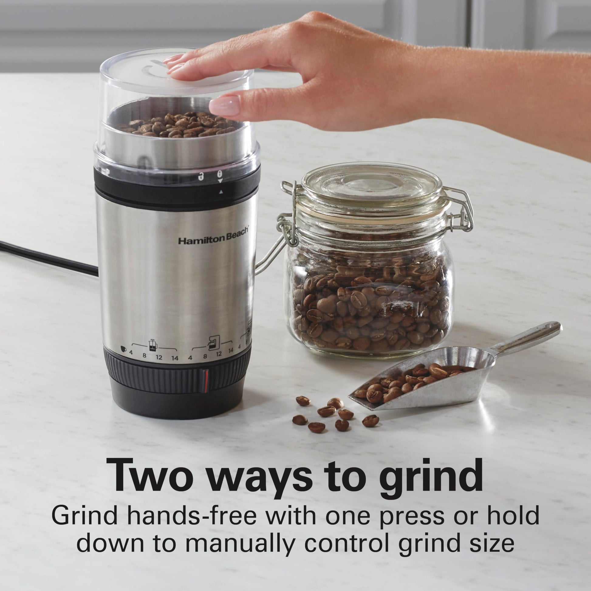 Hamilton Beach Custom Grind Electric Coffee Grinder For Up To 14 Cups