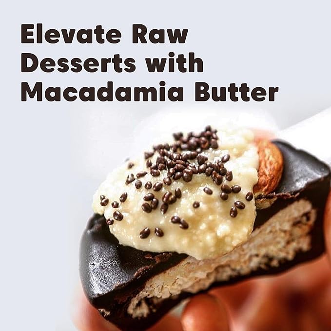 Wilderness Poets, Raw Macadamia Nut Butter - 3 Pack (8 Ounce Jars) - Vegan, No Salt - Glass Jars