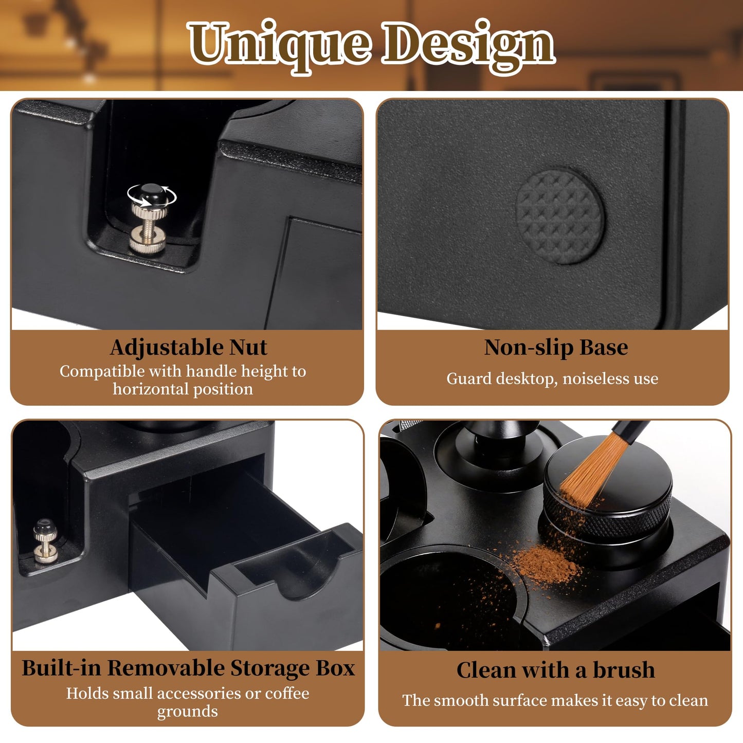 Aollewoiti 9 PCS 54mm Espresso Accessories Kit with Tamper Station