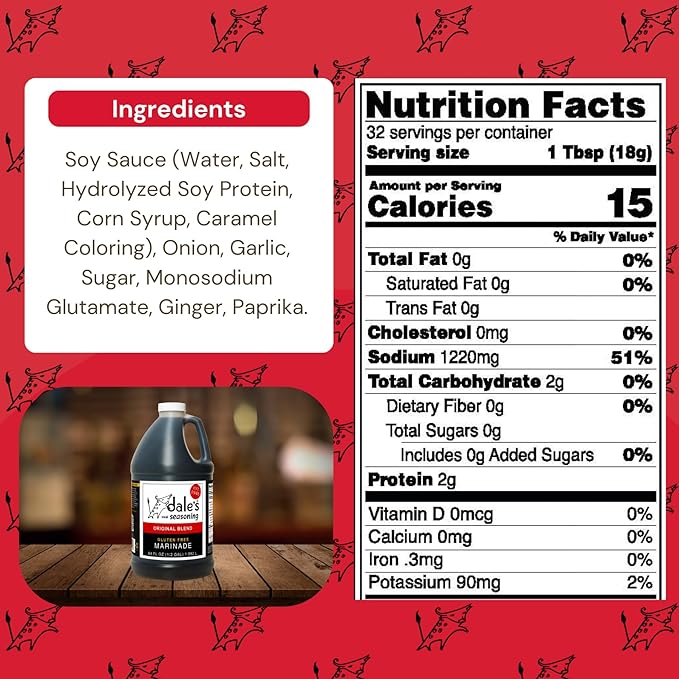 Original Steak, Poultry and Vegetable Seasoning By Dale's, Gluten Free | Delicious on All Meats, Fish, and Vegetables | 64 oz Bottle (2) | No Long Marinating, Savory Blend of Exotic Spice! Family Size