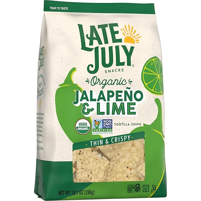 Late July Jalape챰o & Lime Organic Tortilla Chips, 10.1 Oz Bag