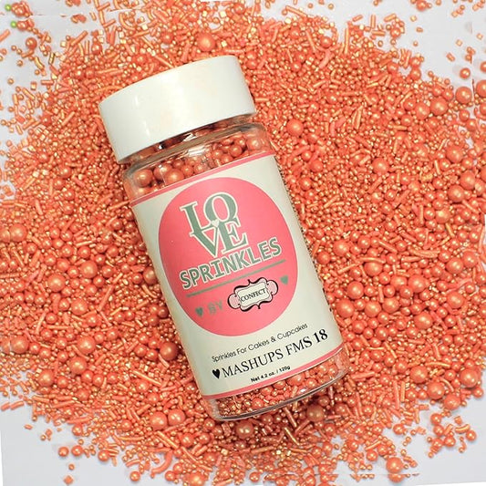 Confect Sprinkles for Cake & Cupcake Decorating ??Rose Gold Sprinkles Bottle | Perfect for Wedding, Birthday, & Cookies & Baking Decoration- Vegan, Gluten-Free, Nut-Free, Soy-Free, Dairy-Free, Palm Oil-Free- 4.2 Oz