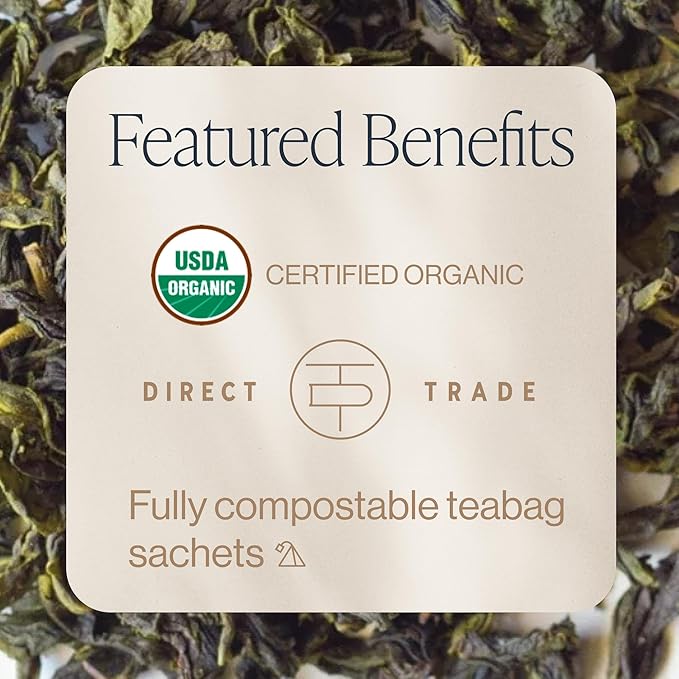 Rishi Tea Earl Japanese Green Tea with Bergamot - Organic & Low Caffeine Sachet Bags - 15 Count (Pack of 1)
