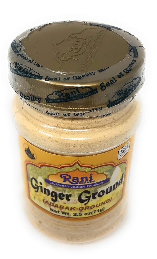Rani Ginger (Adarak) Powder Ground, Spice 2.5oz (71g) PET Jar ~ All Natural | Vegan | Gluten Friendly | NON-GMO | Kosher | Indian Origin