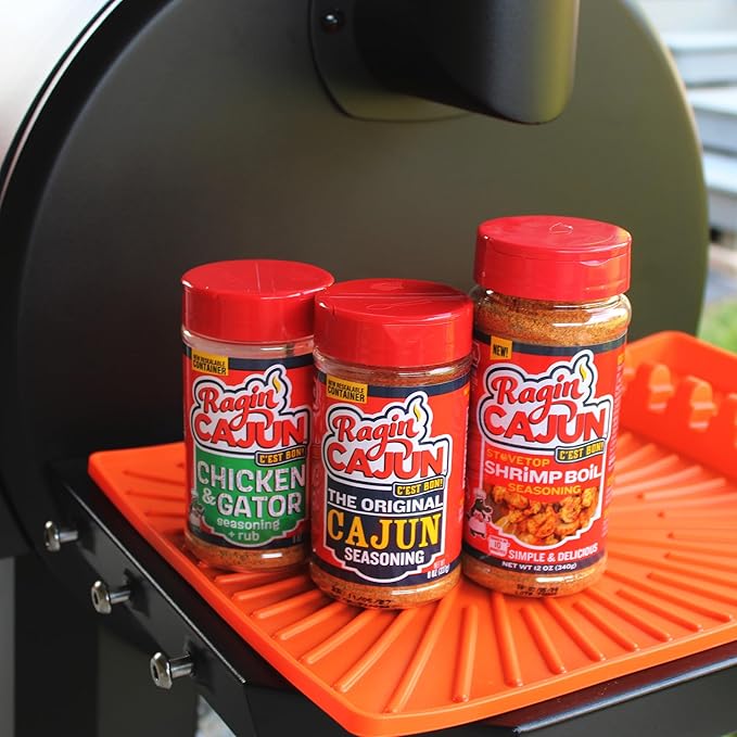 Ragin' Cajun Original Cajun Seasoning - 8 oz Shaker, Pack of 2, Low Sodium, No MSG - Authentic Louisiana Spice for Meats & Seafood