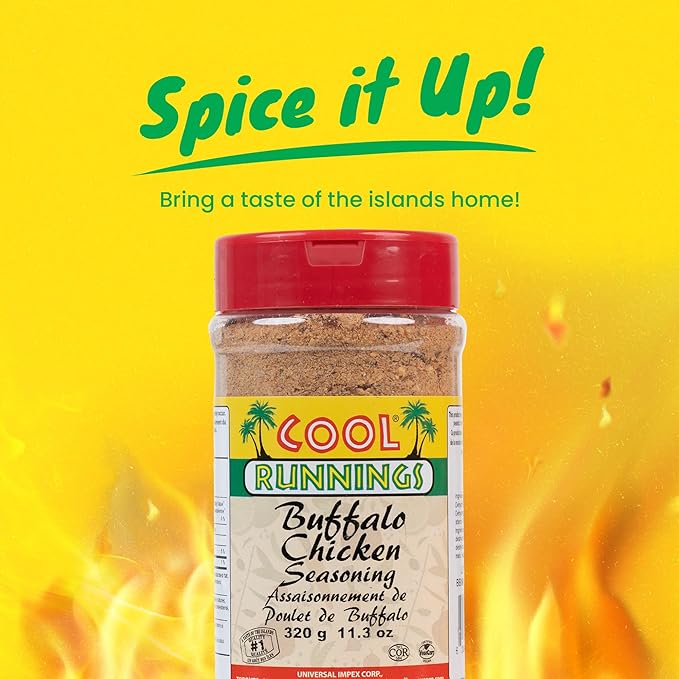 Cool Runnings Buffalo Chicken Seasoning 320g - Bold and Tangy Spice Blend for Grilling Meats, and Roasting Chicken, Perfect for Wings and BBQ