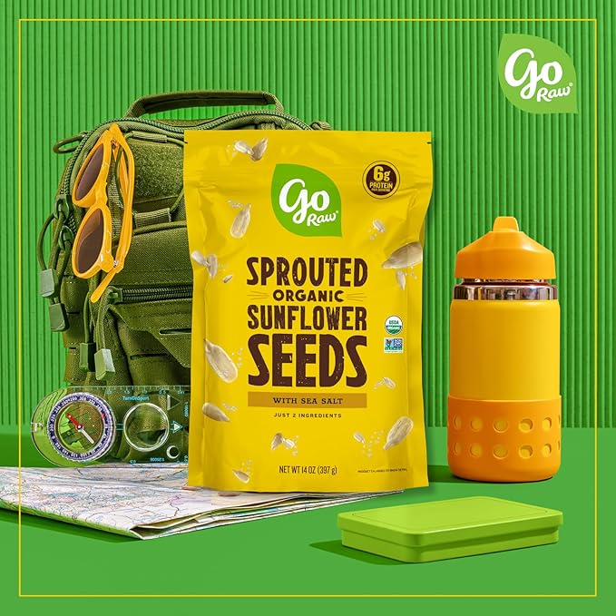 Go Raw Organic Sprouted Sunflower Seeds, 14 oz, Sea Salted, Keto, Kosher, Superfood