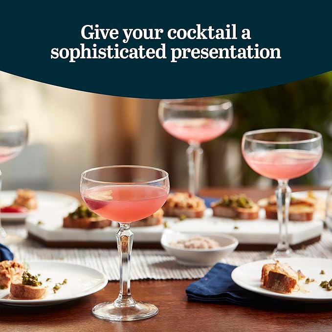 Libbey Capone Speakeasy Coupe Cocktail Glasses, Set of 4