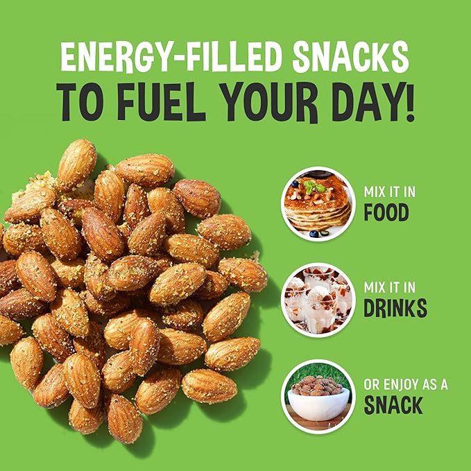 Brothers Nuts Crackled Cheezy Almonds – Organic, Sprouted Almonds – Healthy Keto Snack – Vegan, Gluten-Free, Kosher – No Preservatives - 2 oz