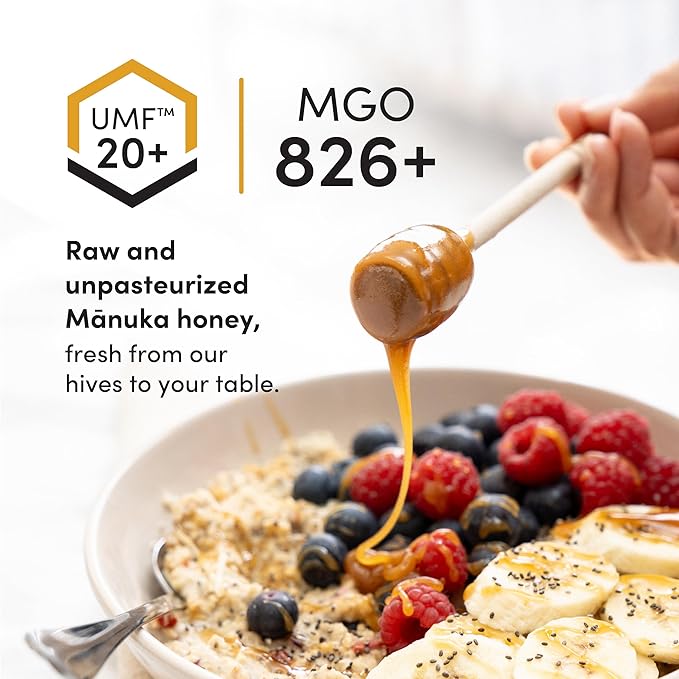 Me Today Manuka Honey, UMF 20+/MGO 826+ from New Zealand Authentic, Raw & Unpasteurized Honey | Raw Manuka Honey for Daily Wellness Support | Delicious Honey Crafted by Bees in 8.8oz