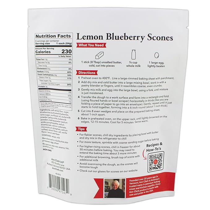 Ann Clark Traditional Blueberry Lemon Scone Mix
