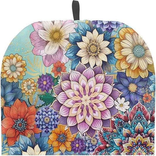 Mandala Flower Tea Cozy Keep Warm Teapot Insulation Cover Bohemia Tea Cosy for Teapot Boho Home Kitchen Decorative