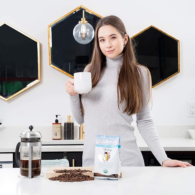 Tyler?™s Acid Free Organic Ground Coffee - 100% Arabica Full Flavor - Whole Bean and Caffeinated - No Bitter Aftertaste - For Acid Free Diets - Natural and Organic Blend for Common GI Issues - 12 oz