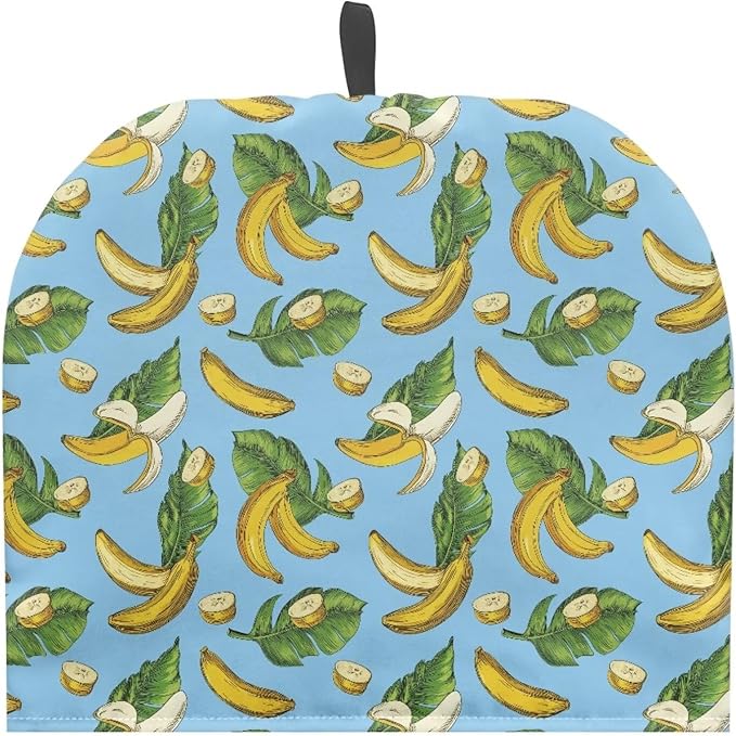 Tea Cozy Yellow Banana Print Creative Insulated Tea Cosy Extra Thick Home Kitchen Decoration Creative Gifts Dust Teapot Cover Kitchen Accessories for Travel