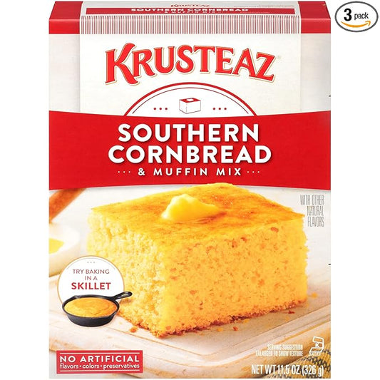 Krusteaz Southern Cornbread & Muffin Mix 11.5 Ounce (Pack of 3)