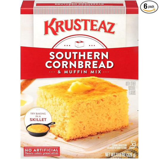 Krusteaz Southern Cornbread & Muffin Mix 11.5 Ounce (Pack of 6)